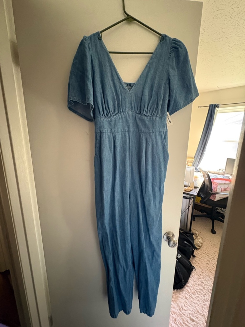 Old Navy Denim Blue Chambray Jumpsuit